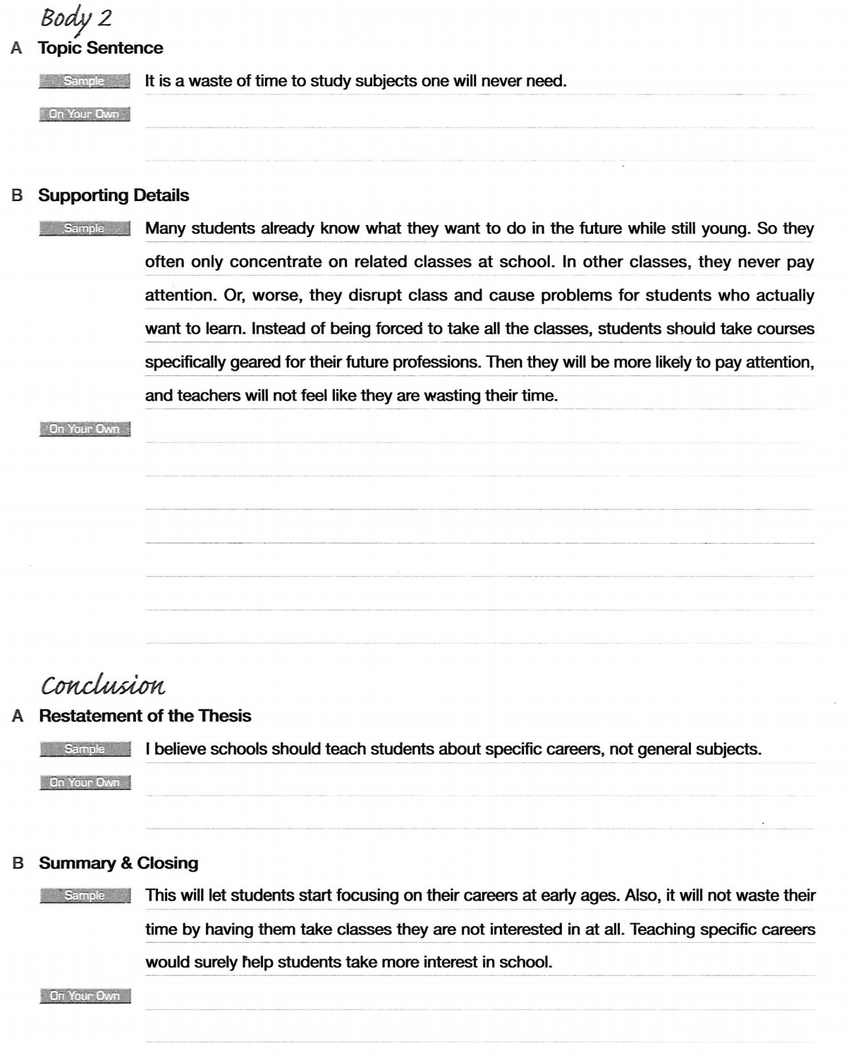 Body_School Teach for Careers or General Knowledge