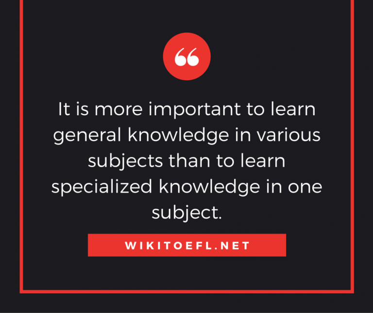 Learn General or Specific Knowledge