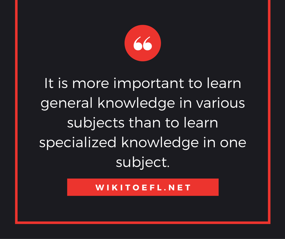 Learn General or Specific Knowledge