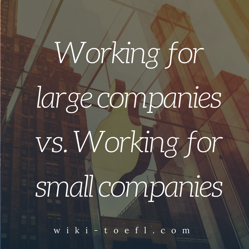 wiki toefl large and small companies