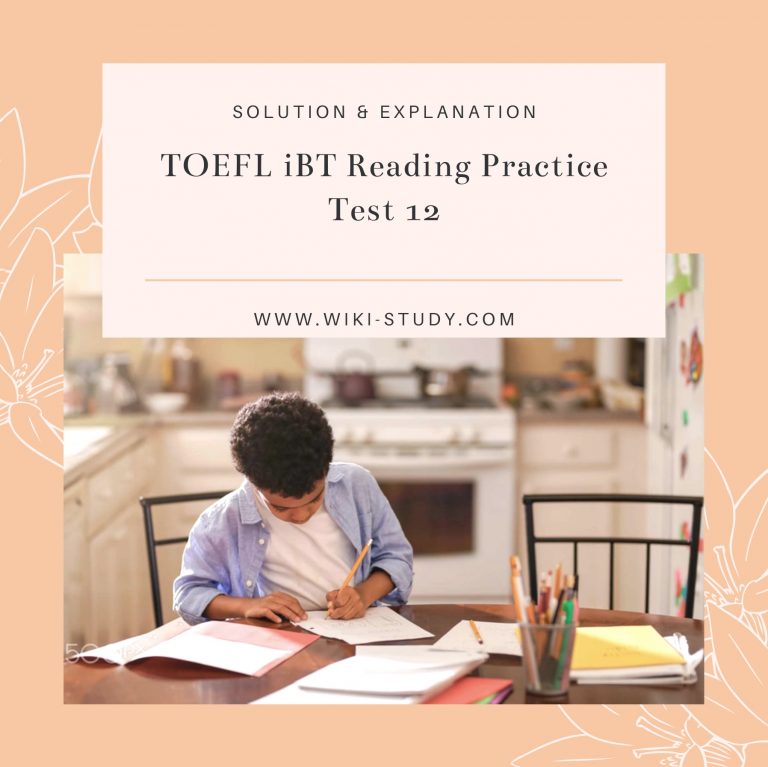 Solution for TOEFL iBT Reading Test 12