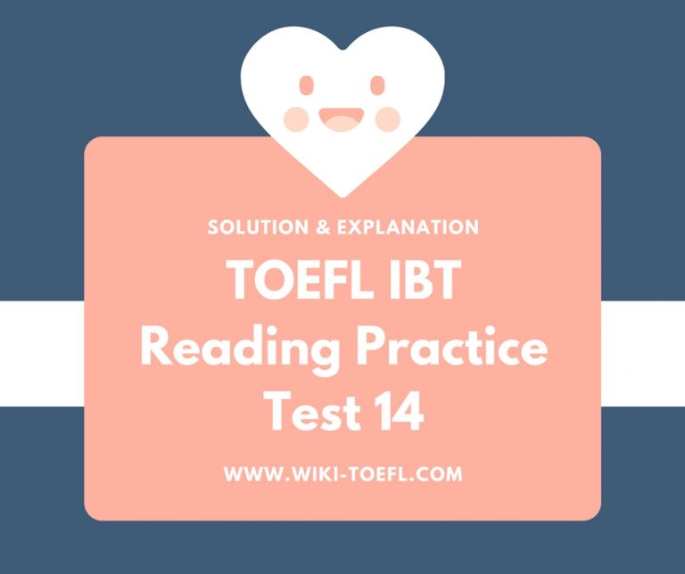 TOEFL IBT Reading Practice Test 14