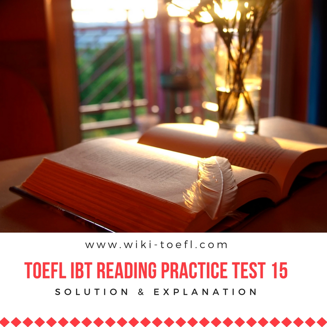 TOEFL IBT Reading Practice Test 15 Solution & Explanation