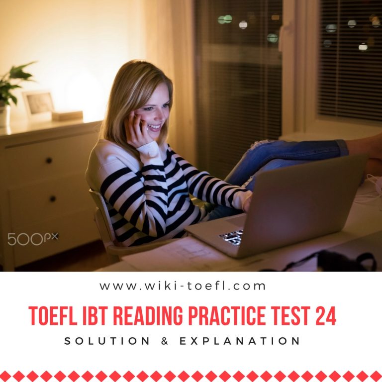 TOEFL IBT Reading Practice Test 24 Solution & Explanation