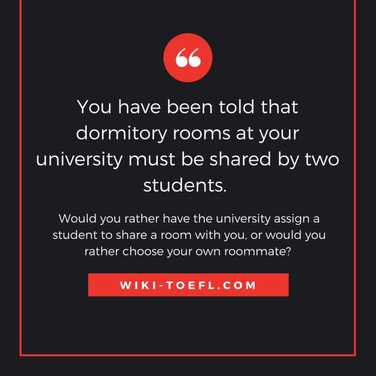 Dormitory rooms at your university must be shared by two students.