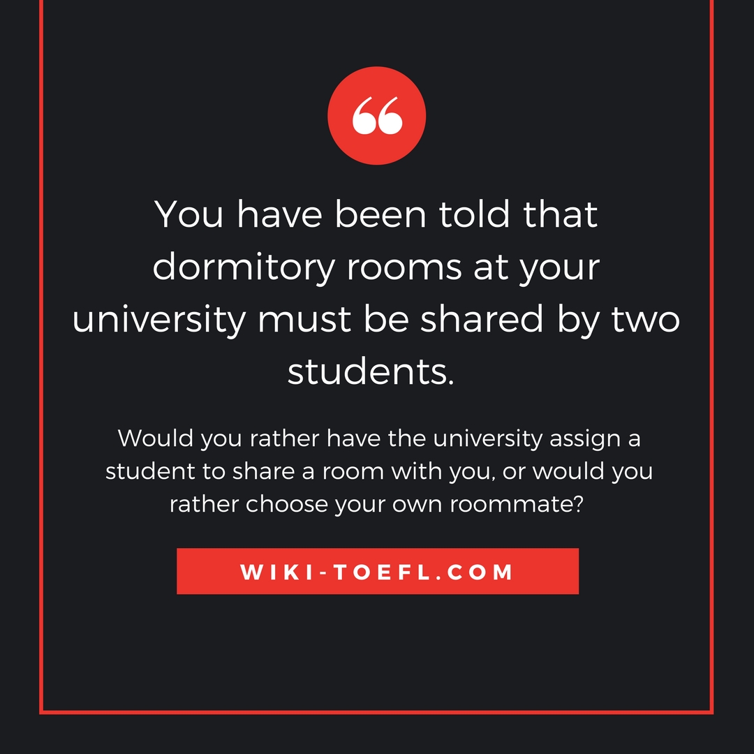 Dormitory rooms at your university must be shared by two students.