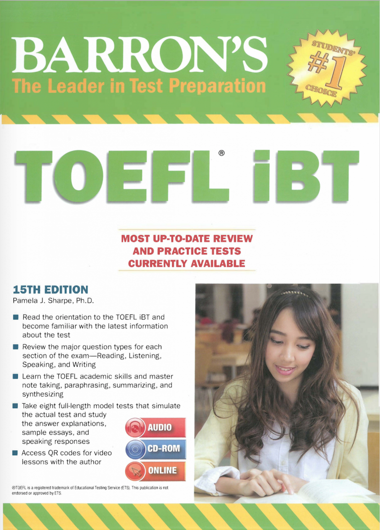 Barron's TOEFL iBT 15th Edition by Pamela J. Sharpe Ph.D.