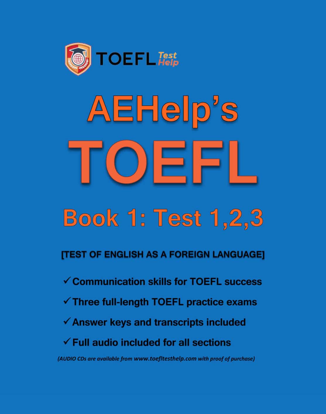 AEHelp's TOEFL Book 1: Tests, 1,2,3