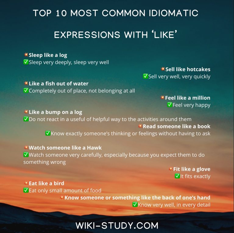 Top 10 Most Common Idiomatic Expressions with ‘Like’