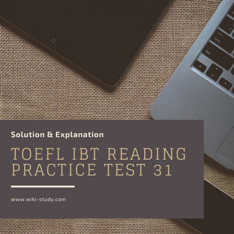 Solution for toefl ibt reading practice tes 31